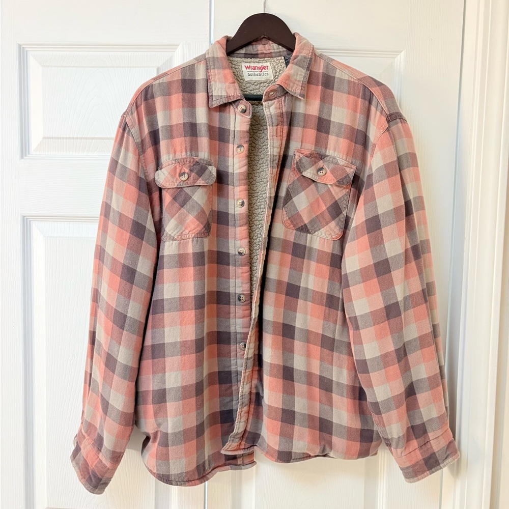 Wrangler Plaid Flannel Shirt/Shacket Size XL - Picture 3 of 12